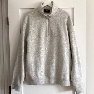 H&M quarter zip gray sweater